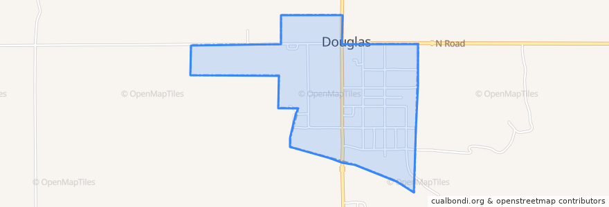 Mapa de ubicacion de Douglas.