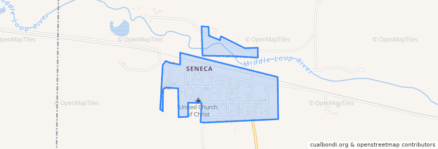 Mapa de ubicacion de Seneca.