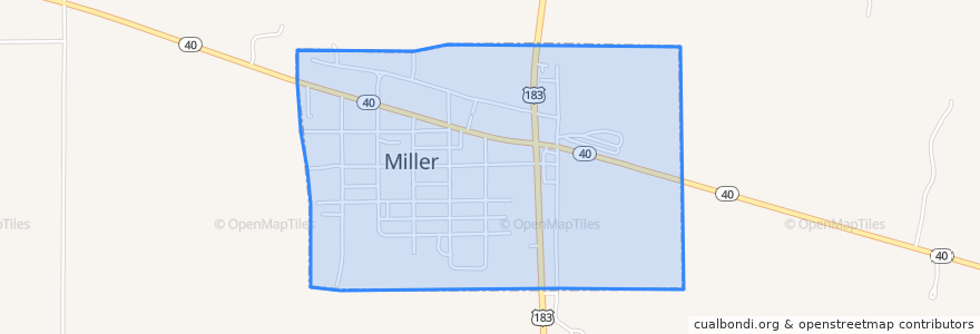 Mapa de ubicacion de Miller.