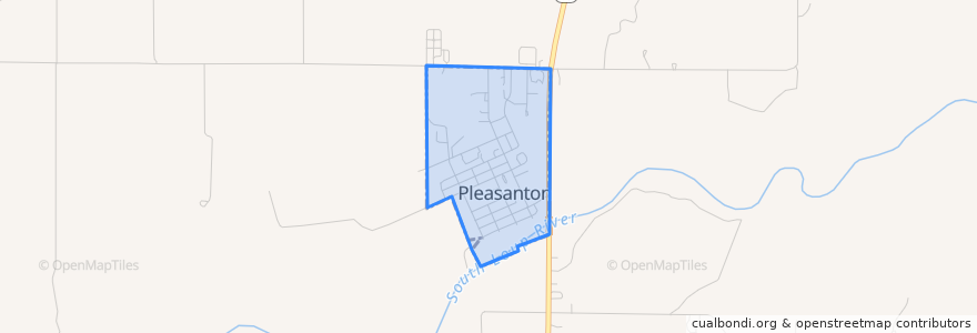 Mapa de ubicacion de Pleasanton.