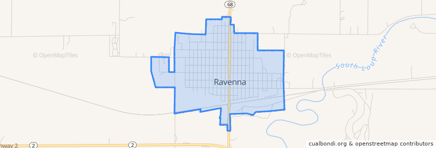 Mapa de ubicacion de Ravenna.