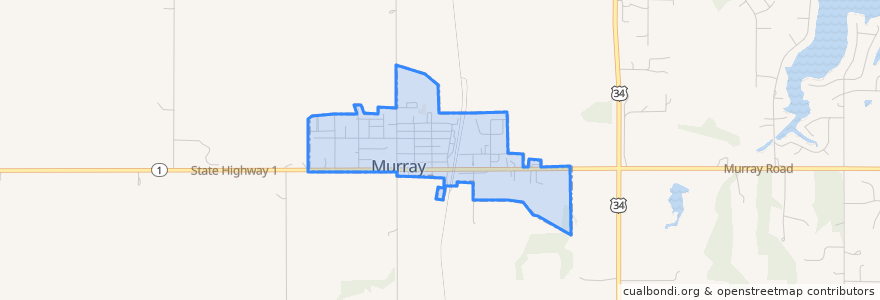 Mapa de ubicacion de Murray.