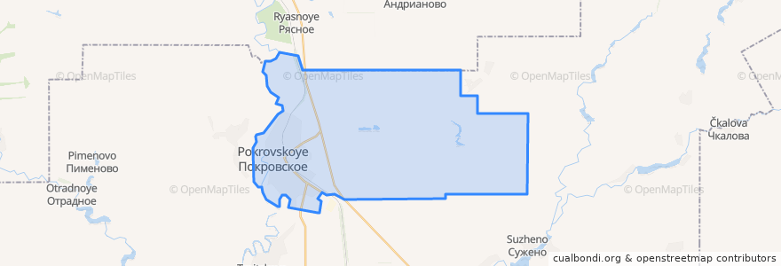 Mapa de ubicacion de Покровское сельское поселение.