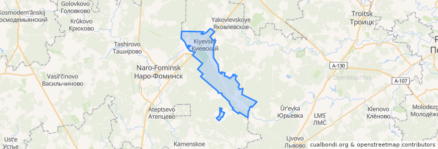 Mapa de ubicacion de поселение Киевский.