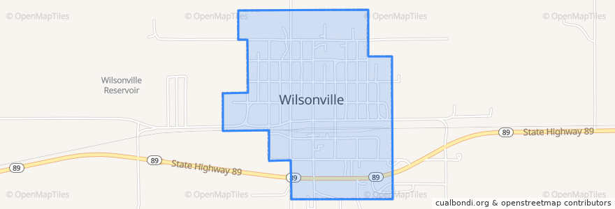 Mapa de ubicacion de Wilsonville.