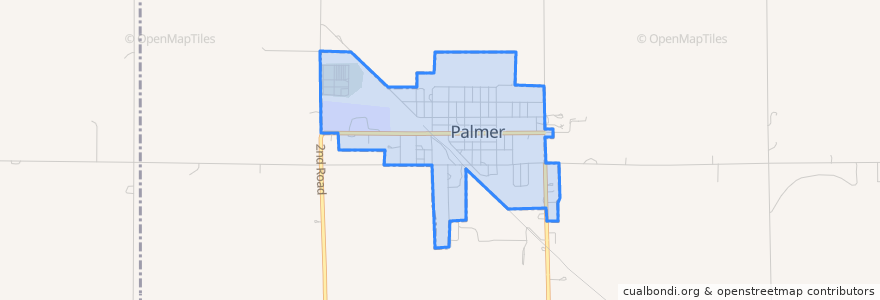 Mapa de ubicacion de Palmer.