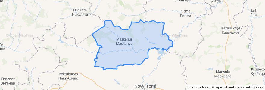 Mapa de ubicacion de Масканурское сельское поселение.