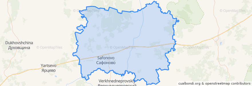 Mapa de ubicacion de Safonovsky District.