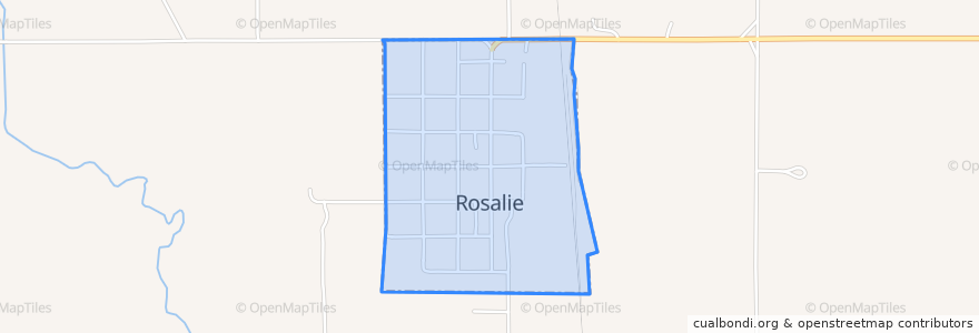 Mapa de ubicacion de Rosalie.