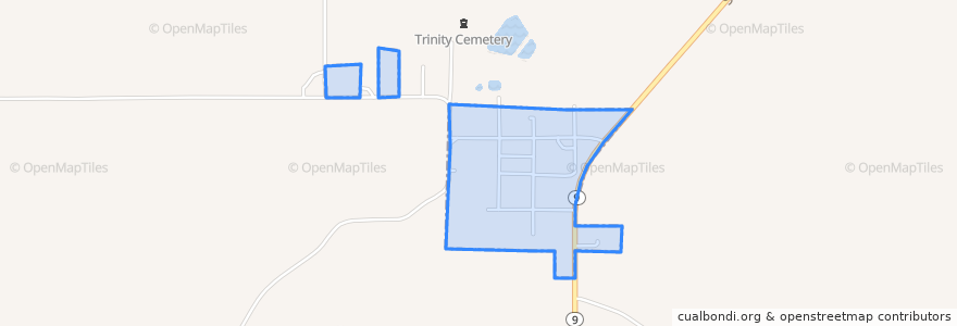 Mapa de ubicacion de Martinsburg.