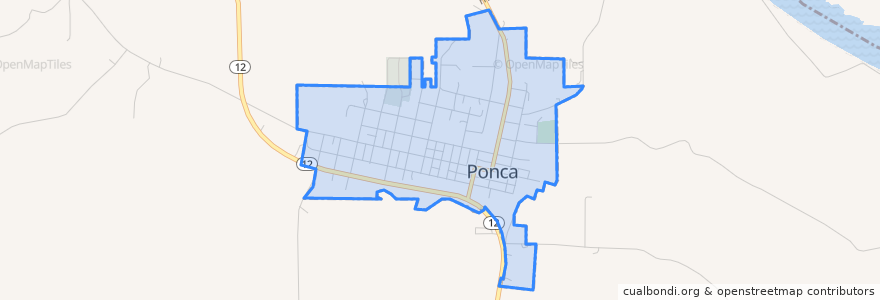 Mapa de ubicacion de Ponca.