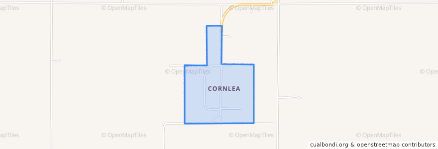 Mapa de ubicacion de Cornlea.