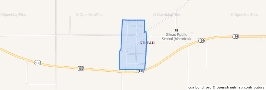 Mapa de ubicacion de Gilead.