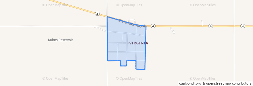 Mapa de ubicacion de Virginia.