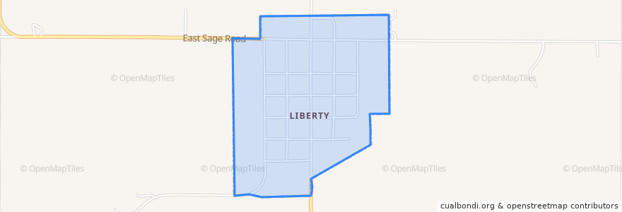 Mapa de ubicacion de Liberty.