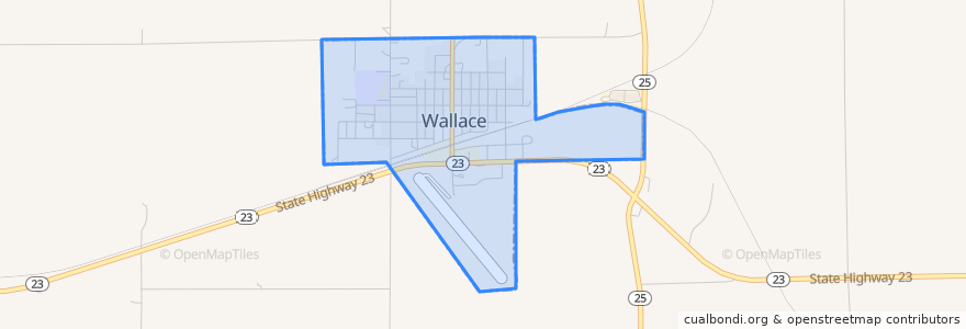 Mapa de ubicacion de Wallace.