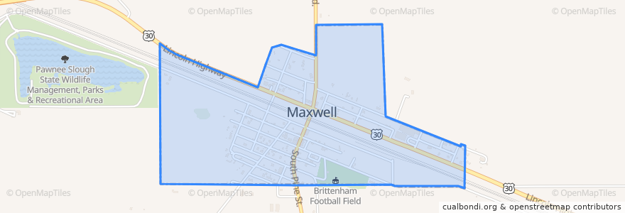 Mapa de ubicacion de Maxwell.