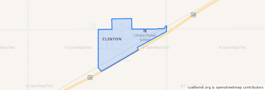 Mapa de ubicacion de Clinton.