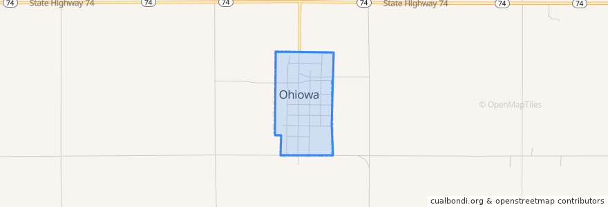 Mapa de ubicacion de Ohiowa.