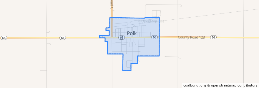 Mapa de ubicacion de Polk.