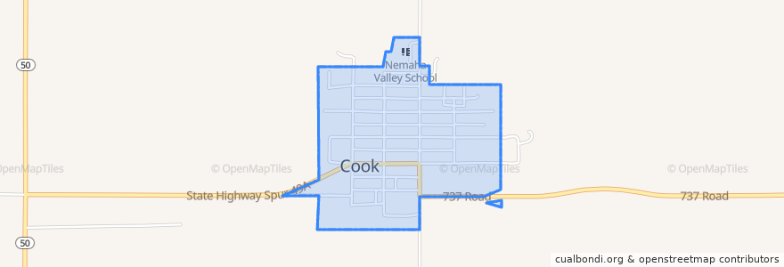 Mapa de ubicacion de Cook.