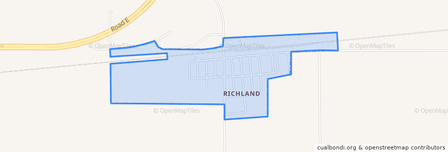 Mapa de ubicacion de Richland.