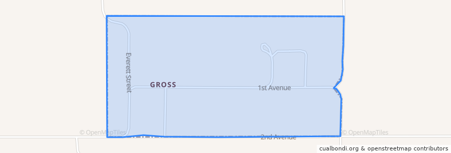 Mapa de ubicacion de Gross.