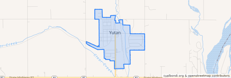 Mapa de ubicacion de Yutan.