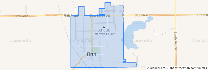 Mapa de ubicacion de Firth.