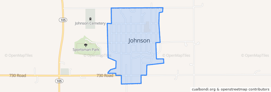 Mapa de ubicacion de Johnson.