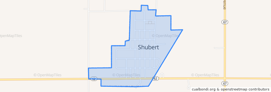 Mapa de ubicacion de Shubert.