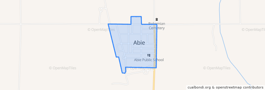 Mapa de ubicacion de Abie.