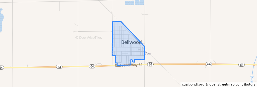 Mapa de ubicacion de Bellwood.