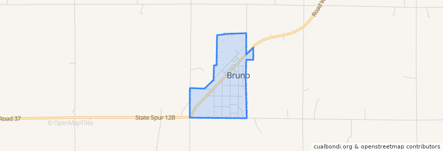 Mapa de ubicacion de Bruno.