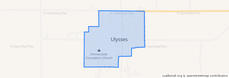 Mapa de ubicacion de Ulysses.