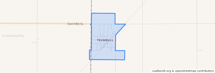 Mapa de ubicacion de Trumbull.