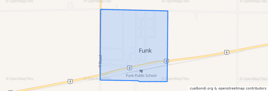 Mapa de ubicacion de Funk.