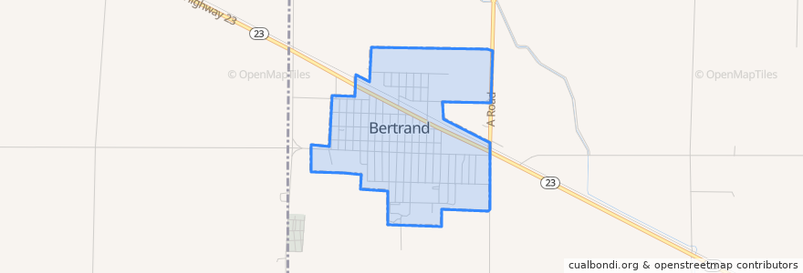 Mapa de ubicacion de Bertrand.