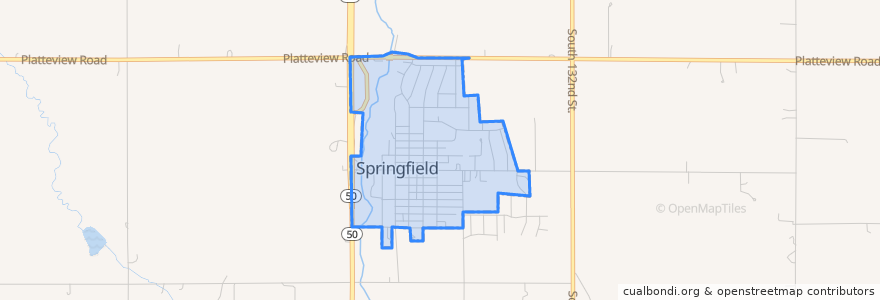 Mapa de ubicacion de Springfield.