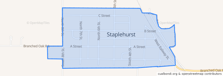 Mapa de ubicacion de Staplehurst.