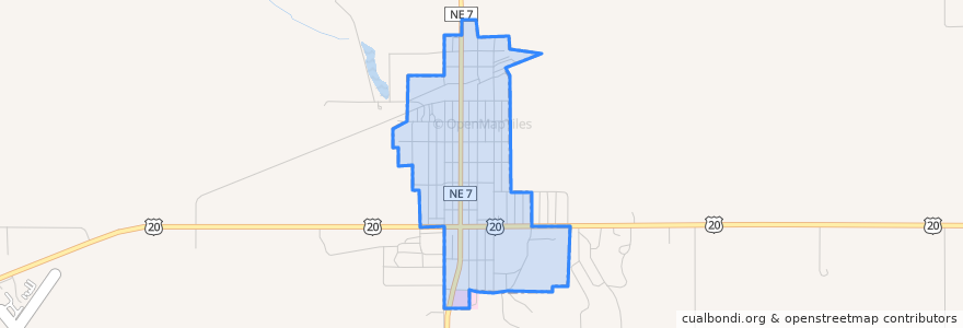 Mapa de ubicacion de Bassett.