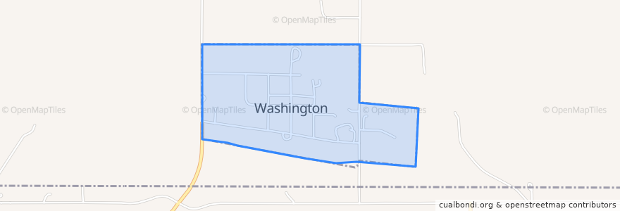 Mapa de ubicacion de Washington.