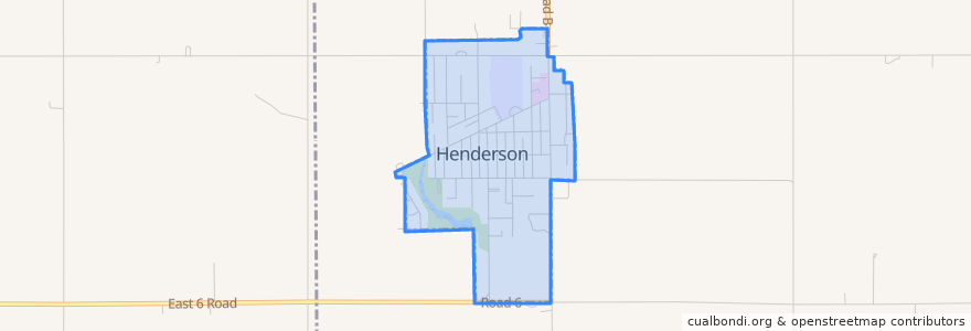 Mapa de ubicacion de Henderson.