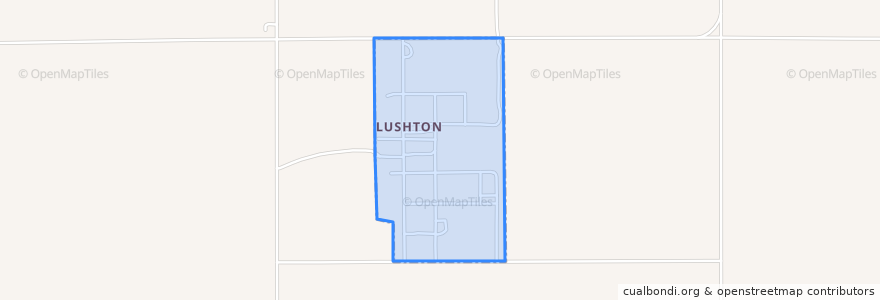 Mapa de ubicacion de Lushton.