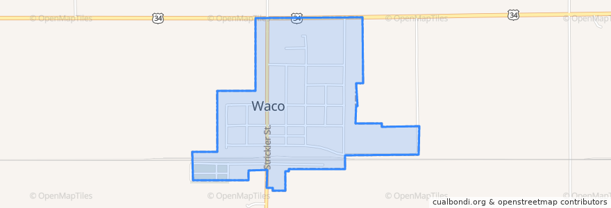 Mapa de ubicacion de Waco.