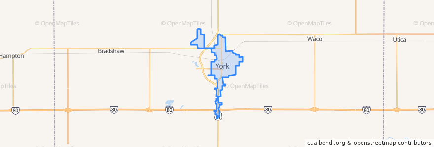 Mapa de ubicacion de York.