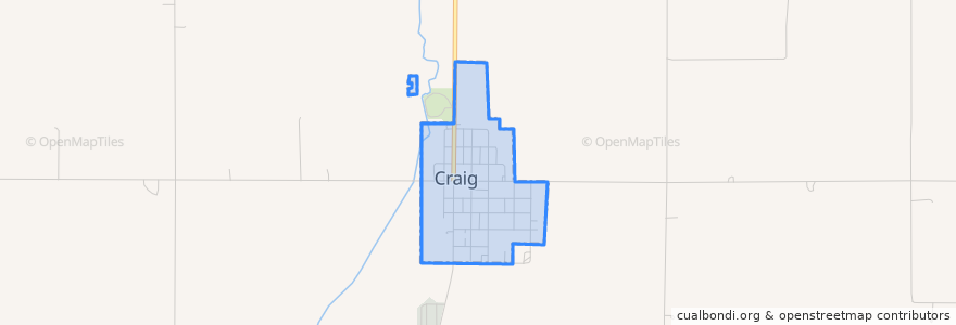 Mapa de ubicacion de Craig.