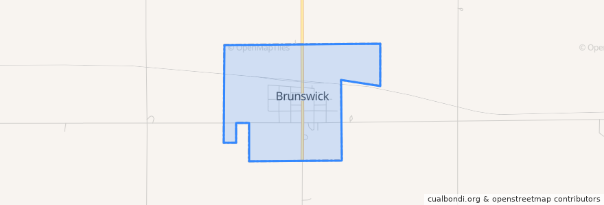 Mapa de ubicacion de Brunswick.