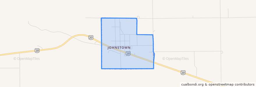 Mapa de ubicacion de Johnstown.