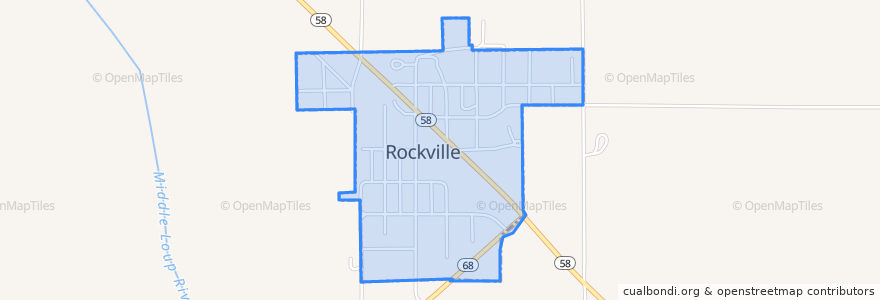 Mapa de ubicacion de Rockville.